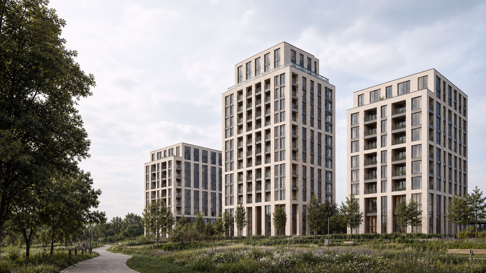 Демонстрационный квартал AERIA PARK у парка
